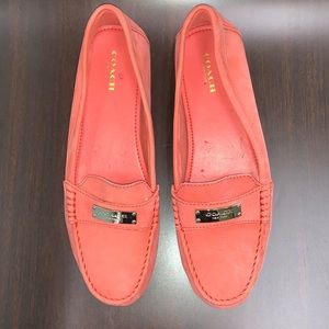 Pink/Coral Coach Loafers